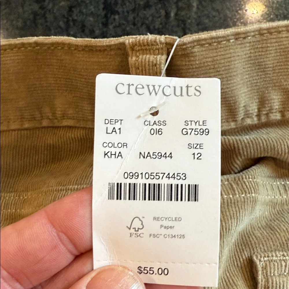 Crewcuts Men's Beige Corduroy Pants - Picture 5 of 5